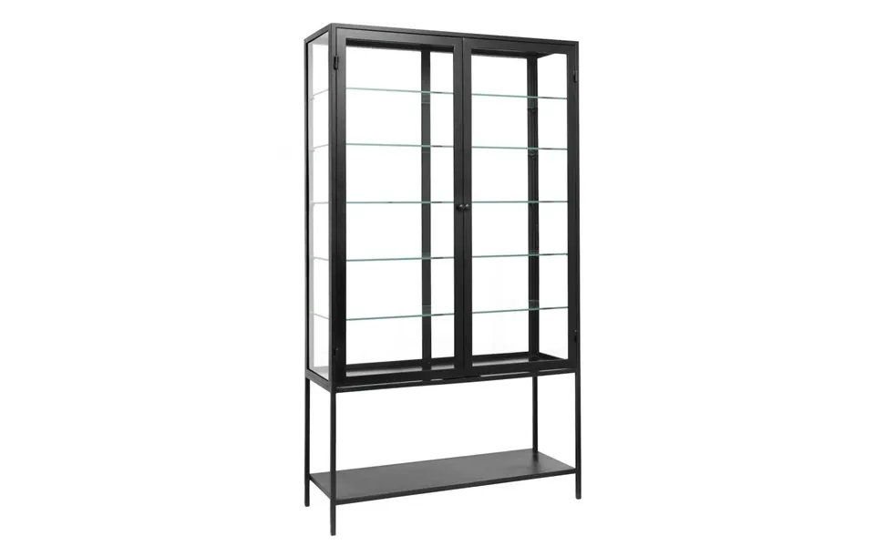 Mondo China Cabinet In Iron, Sort - 198x112 Cm.