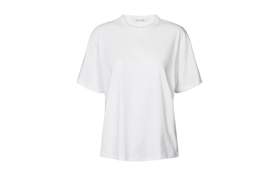 Nynne S S Linen T-shirt - Hvid