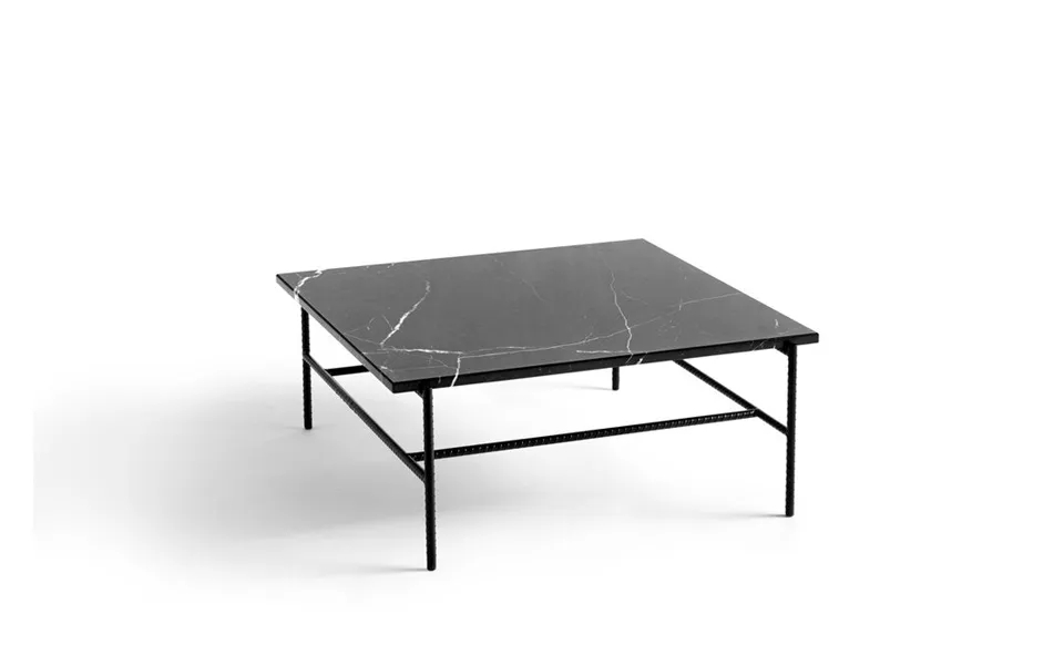 Rebar Coffee Table, Sort Marmor - 80x84 Cm