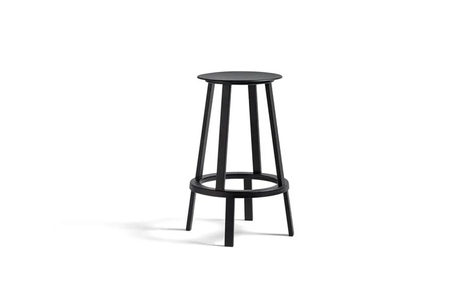 Revolver Barstool, Sort - 65 Cm.