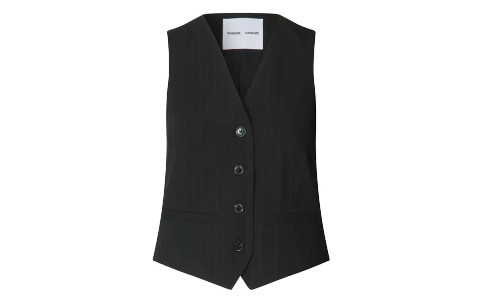 Saramona Vest - Black Pinstripe