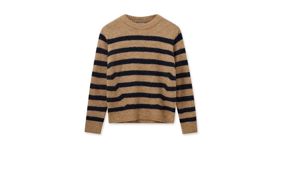 Thora Stripe Crewneck Striktrøje - Tannin