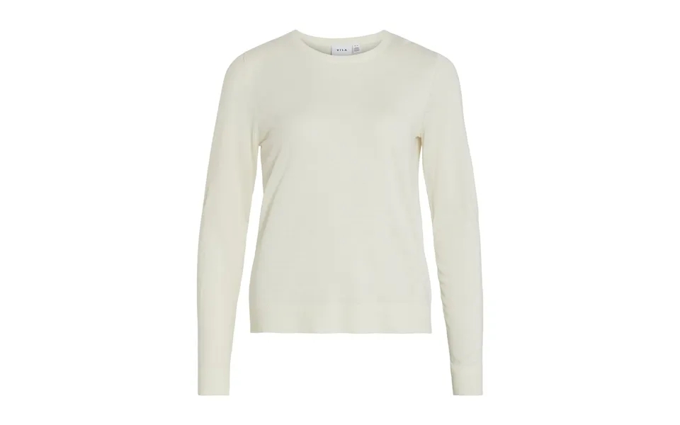 Viabella Open O-neck L P Sweater - Egret