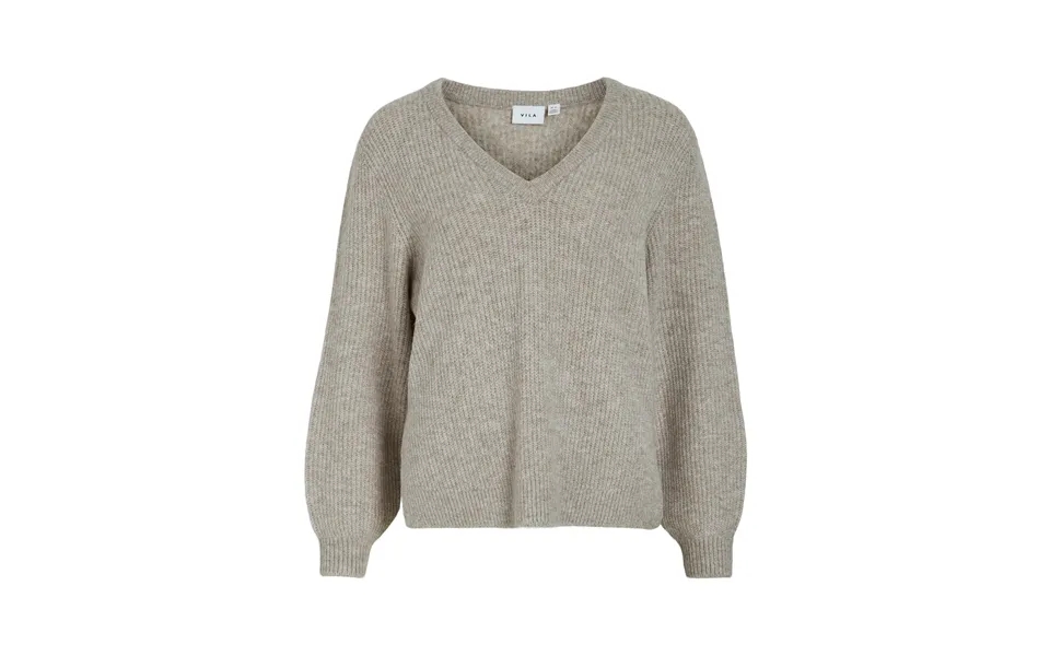 Vibeluna V-neck Rev L P Sweater - Kind Melange