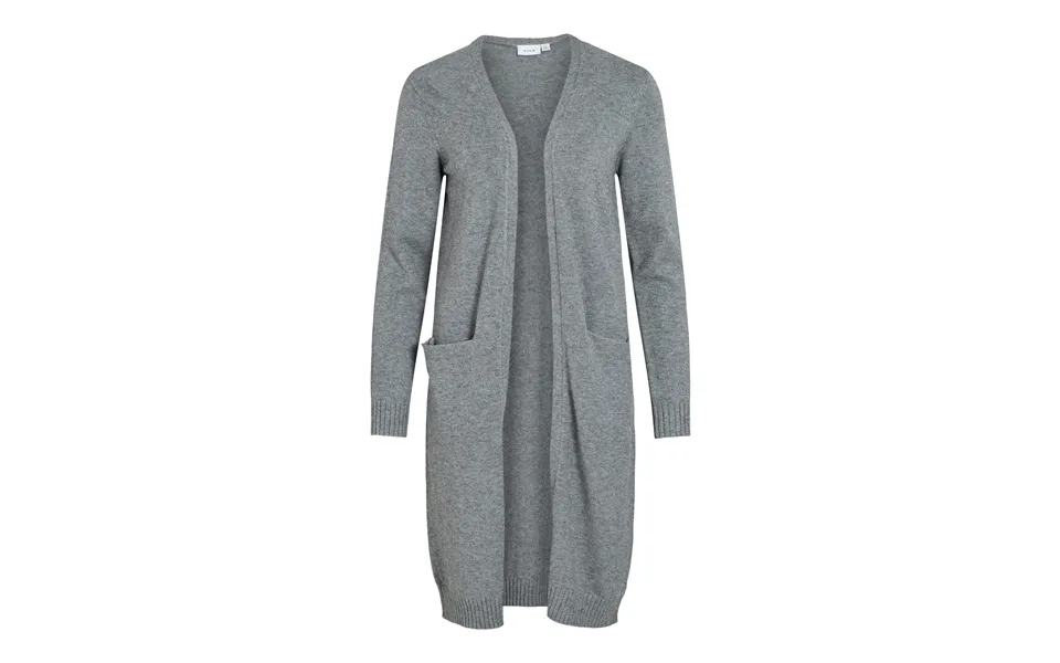 Viril Long L S Cardigan - Medium Grey Melange