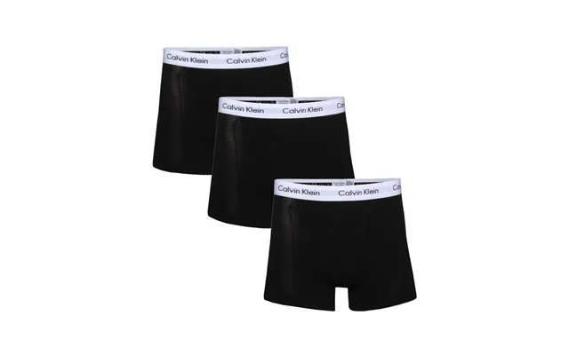 Calvin klein cotton stretch classic fit trunks 3-pak black - str product image
