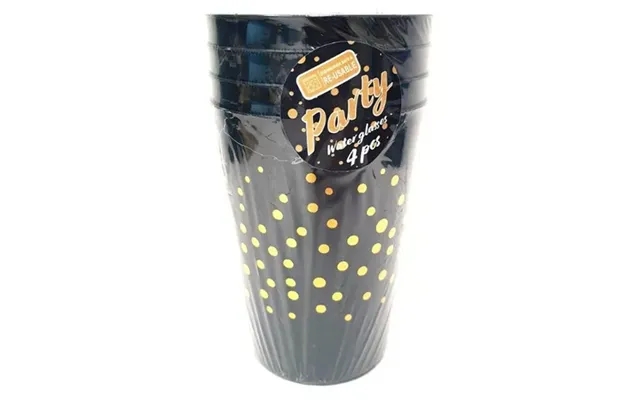 Excellent Houseware Water Glass Black 4 Stk. product image