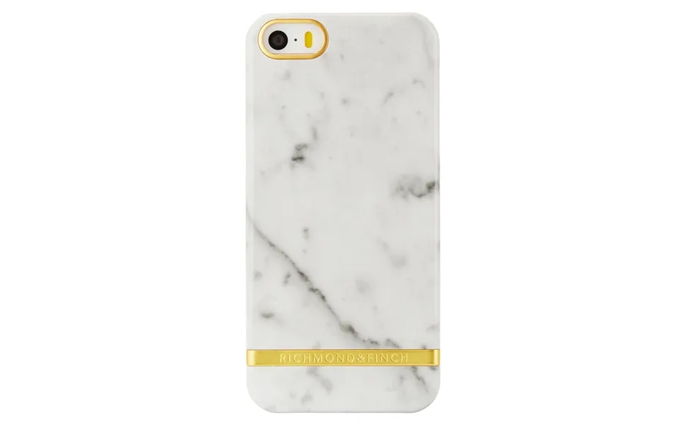 Richmond And Finch Carrera White Marble Glossy - Gold Iphone 5 5s Se Cover U