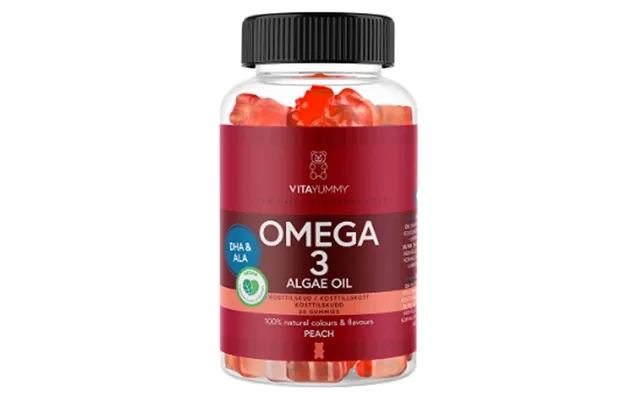 Vitayummy omega 3 algae oil peach u 60 paragraph. product image