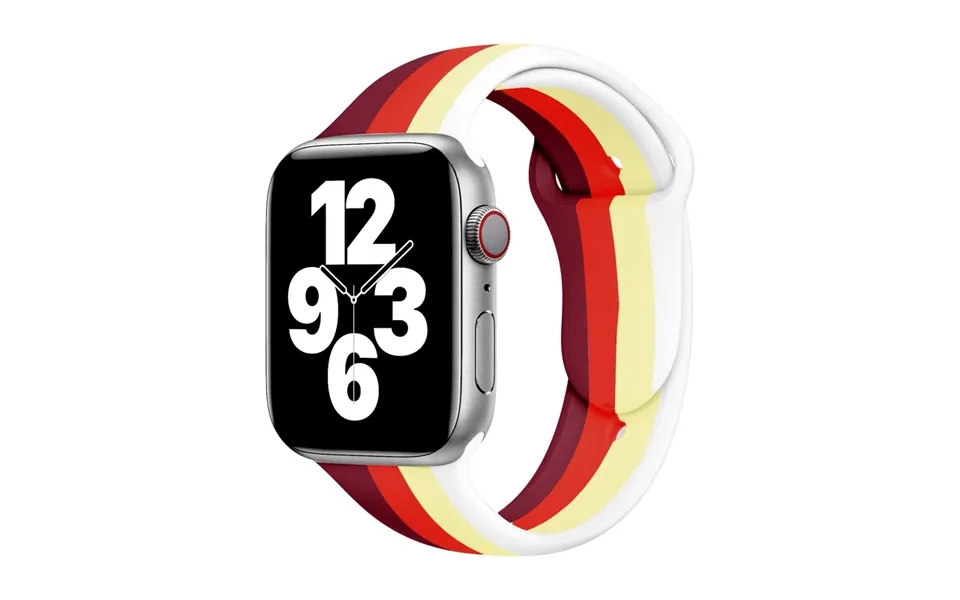 Apple Watch Sportsrem 42 44 45 - Rød Gul Hvid