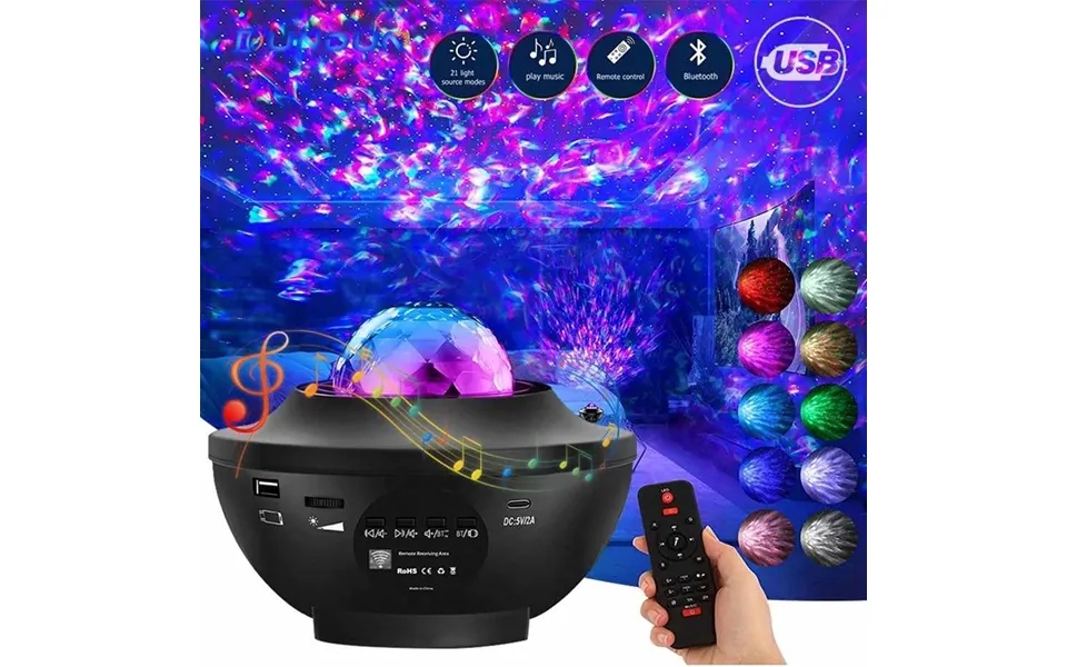 Starry lamp star projector with remote & speaker
