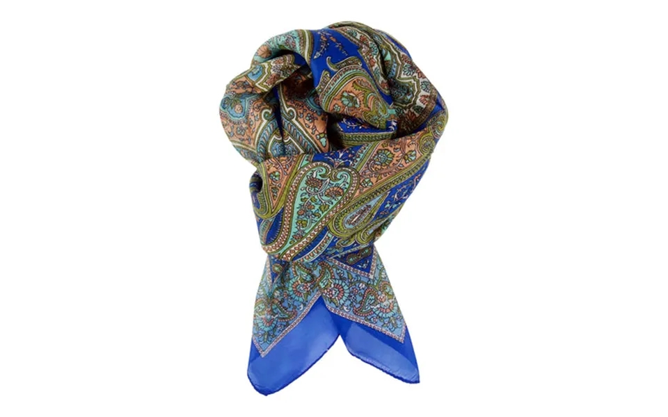 Blue silk scarf in douce colors