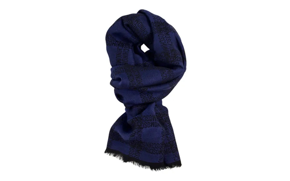 Blue Scarf In 100% Soft Wool Moschino