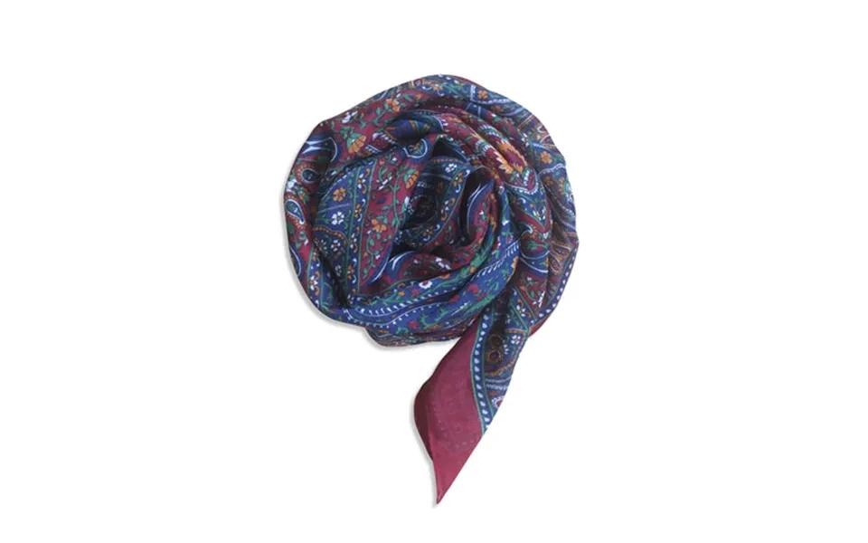 Bordeaux silk scarf in heat colors