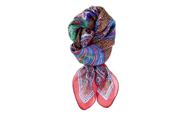 Bordeaux silk scarf with ready blue product image
