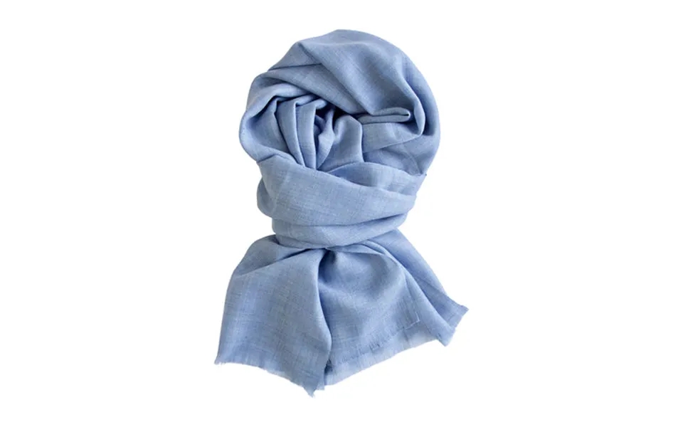 Cashmere Tørklæde I 100% Eksklusiv Kashmir Uld - Lys Blå