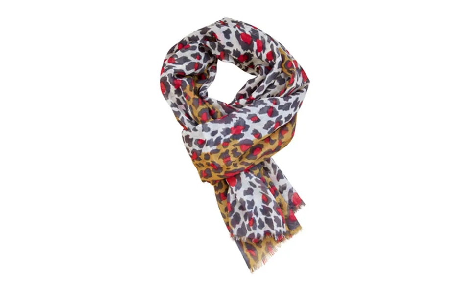 Leopard scarf in burned shades