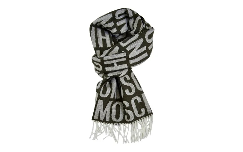 Olives green merino scarf moschino