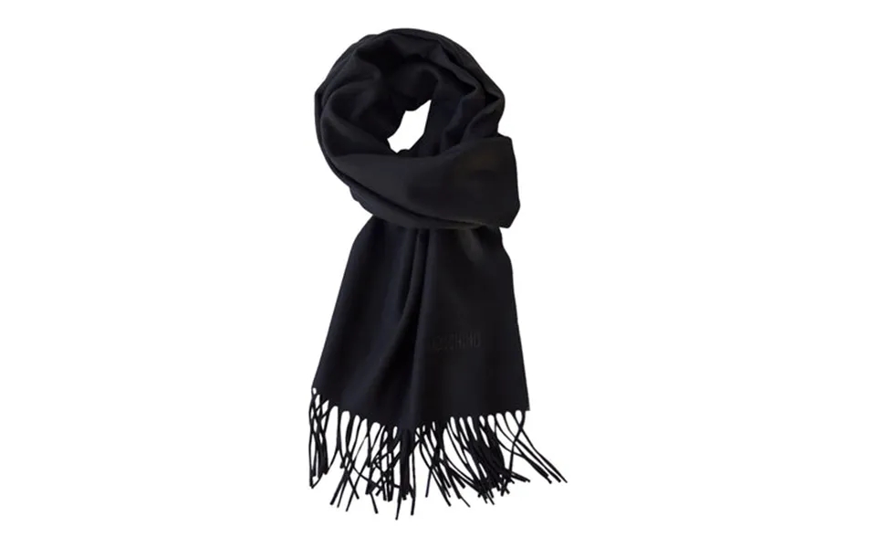 Black classical scarf in 100% merino wool
