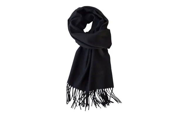 Black classical scarf in 100% merino wool product image
