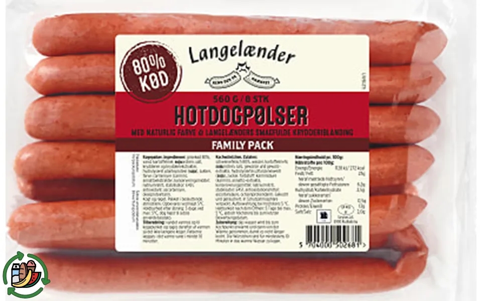 Hot dog sausages langelænder