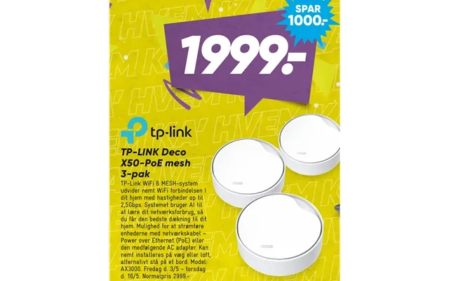 Tp-link Deco X50-poe Mesh product image