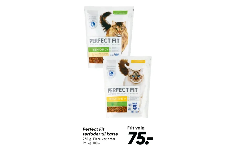 Perfect fit dry food to cats