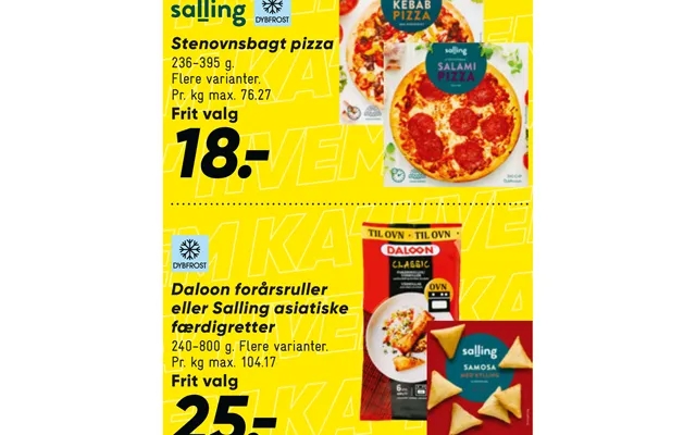 Stenovnsbagt Pizza Daloon Forårsruller Eller Salling Asiatiske Færdigretter product image