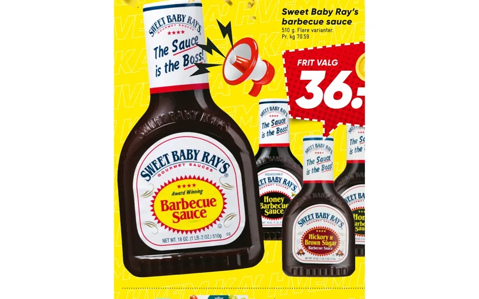 Sweet baby ray’p barbecues sauce