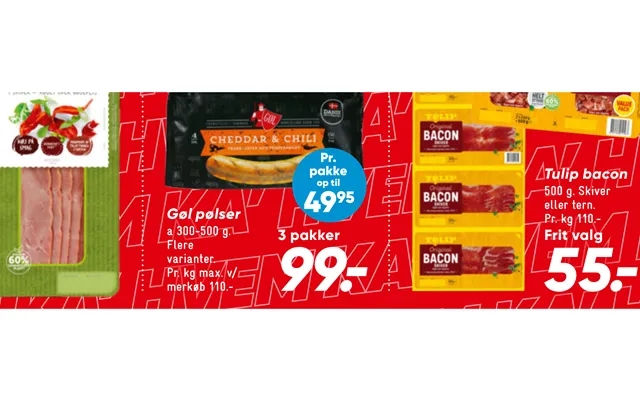Tulip bacon gøl sausages product image