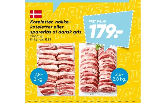 Pork chops, cutlets or spareribs of danish pig product image