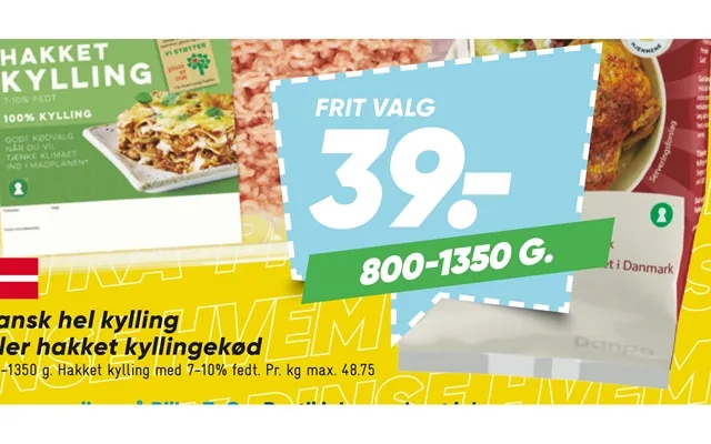 Dansk Hel Kylling Eller Hakket Kyllingekød product image