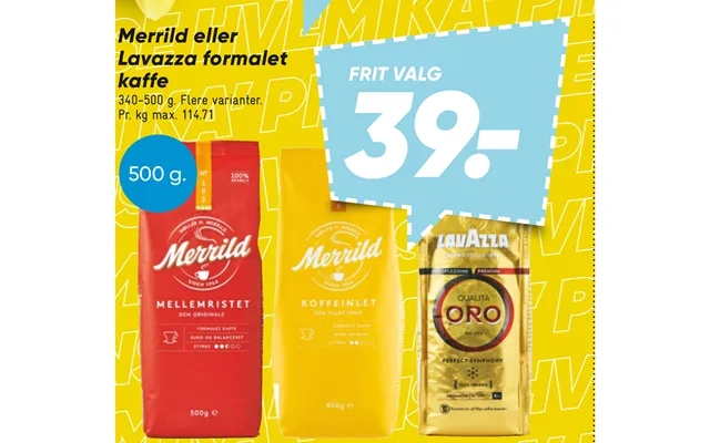 Merrild Eller Lavazza Formalet Kaffe product image