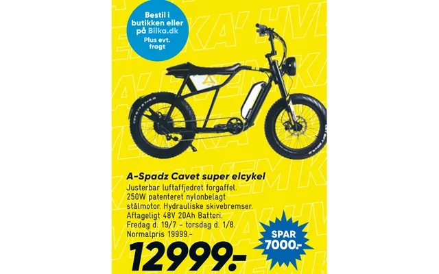 A spadz cavet super electric bike product image