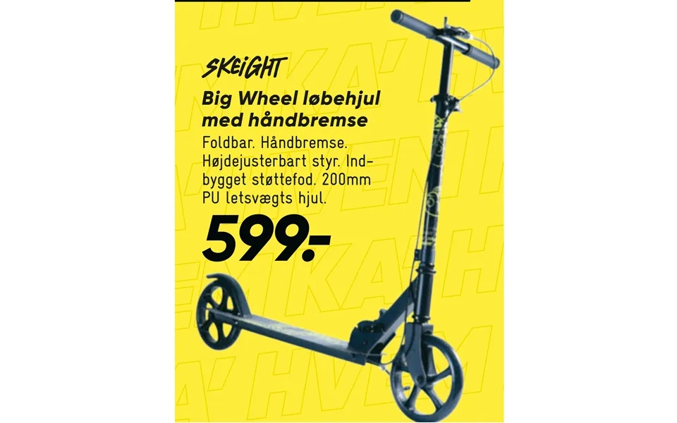 Big wheel scooters with hand brake