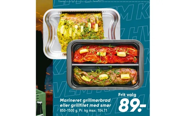 Marinated grillmørbrad or grillfilet with butter product image