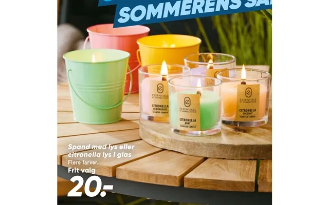 Bucket with light or citronella light in glass product image