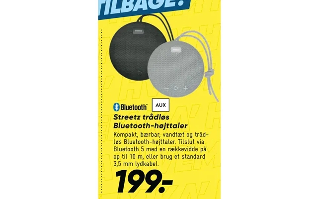 Streetz wireless bluetooth speaker product image