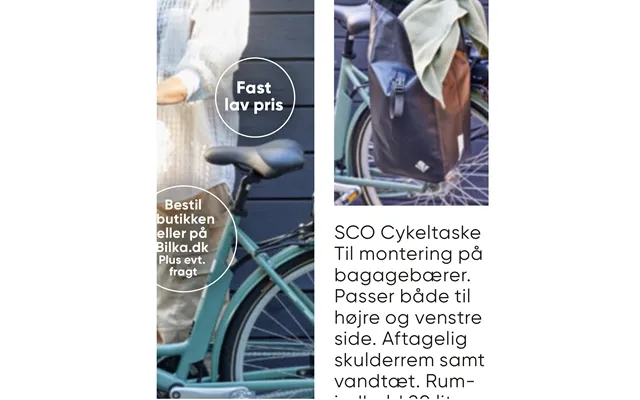 Sco Cykeltaske Til Montering På Bagagebærer.passer Både Til Højre Og Venstre Skulderrem Samt product image