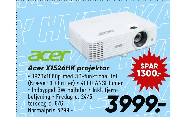 Acer X1526hk Projektor product image