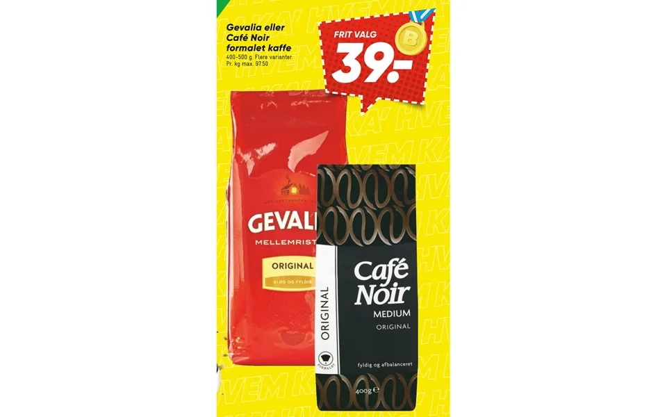 Gevalia Eller Café Noir Formalet Kaffe