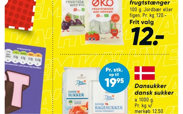 Økologiske Frugtstænger Dansukker Dansk Sukker product image