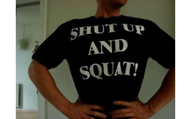 Shut up spirit squat t-shirt - with scripture on chest xl product image