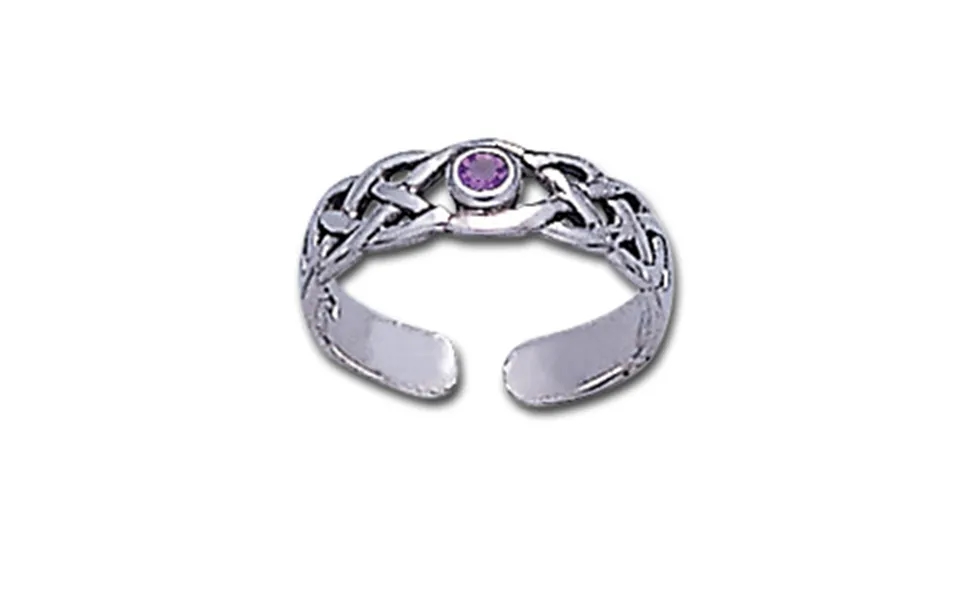 Toe ring with amethyst