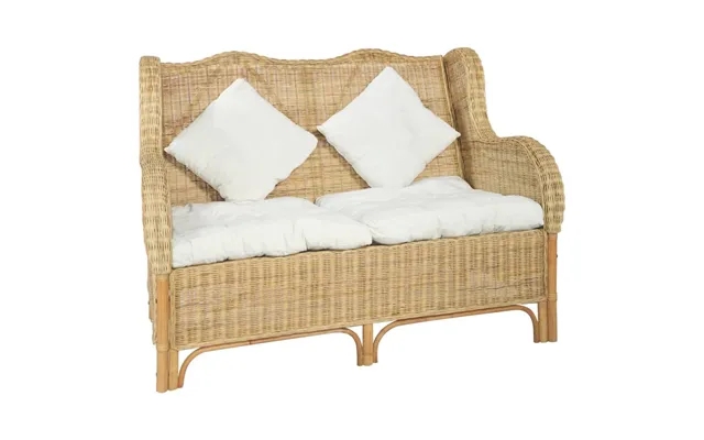 2-Personers bed natural rattan past, the laws linen product image