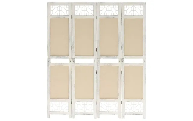 4-Panels room divider 140x165 cm fabric cream product image
