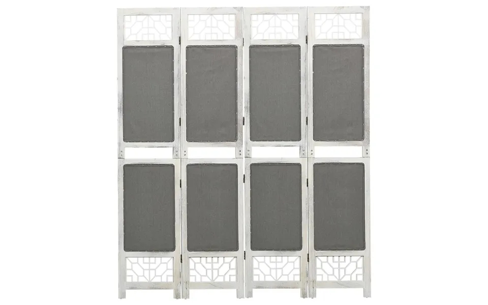 4-Panels room divider 140x165 cm fabric gray