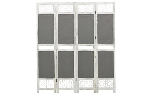 4-Panels room divider 140x165 cm fabric gray product image