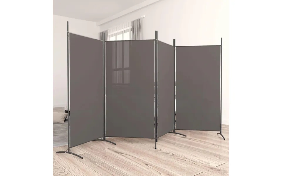 4-Panels room divider 346x180 cm fabric anthracite