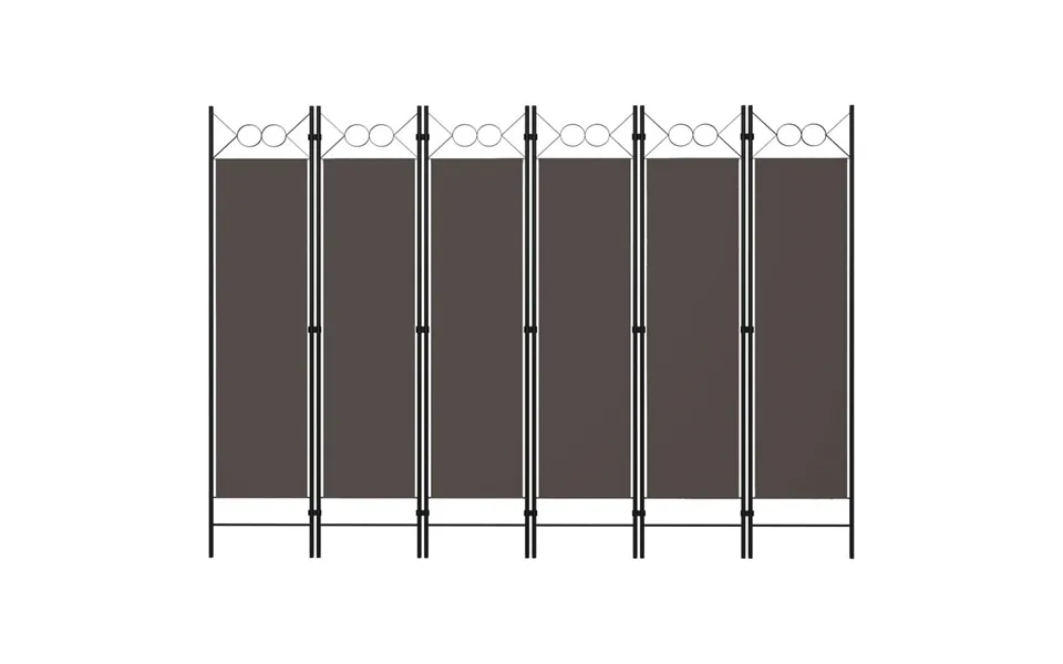 6-panels Rumdeler 240 X 180 Cm Antracitgrå